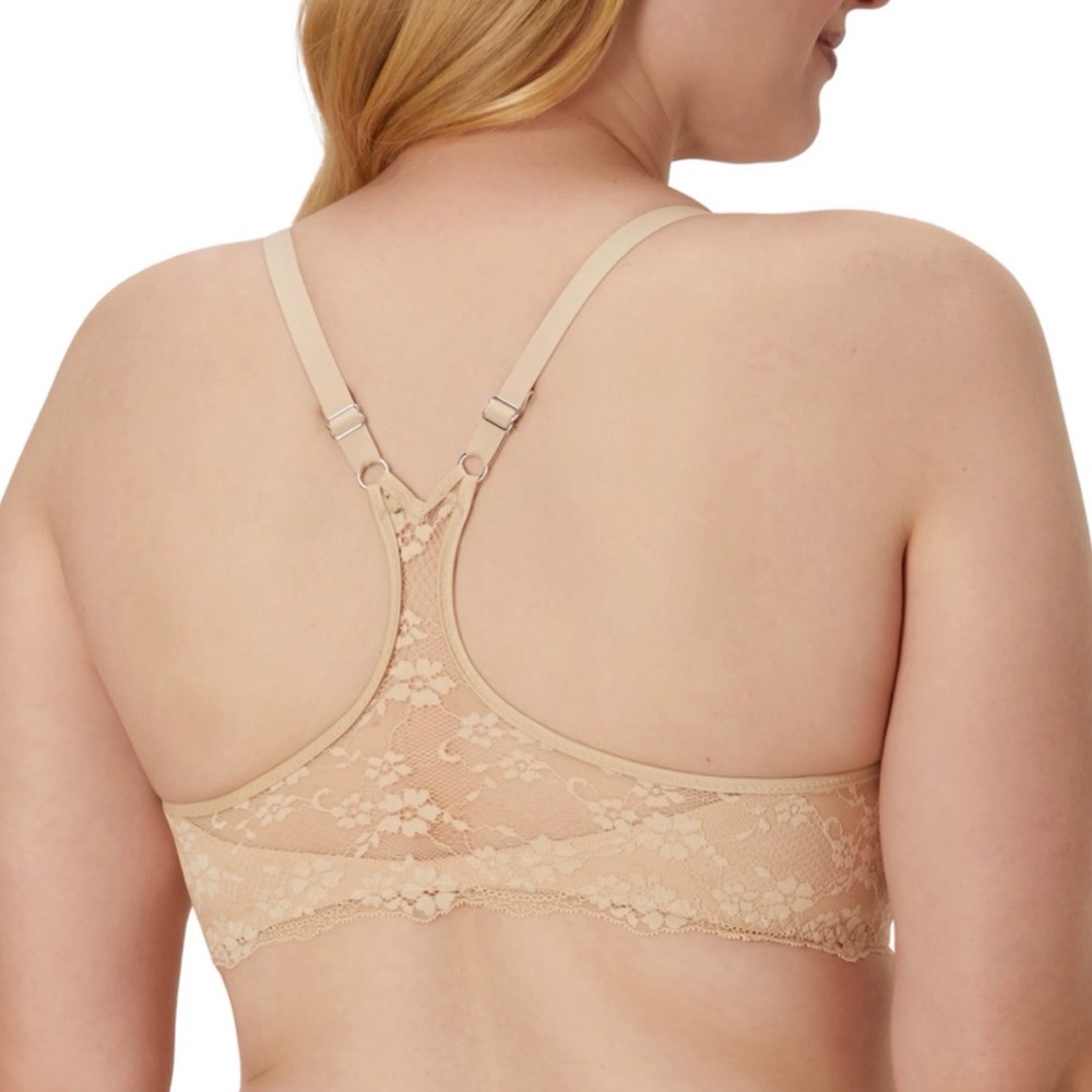 Maidenform Women's One Fab Fit Full Coverage Lace T-Back Bra 42C in Latte - Picture 3 of 3